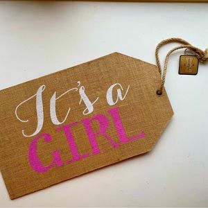 NWT Mud Pie Birth Announcement Door Tag